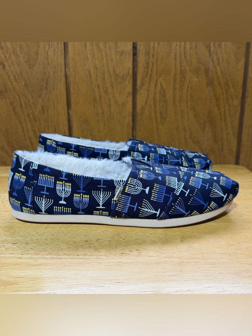 Toms Alpargata Menorah Graphic Print Slip On Flat Shoes Cozy Womens 9 NEW NO BOX